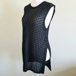 Aritzia wilfred NWOT black lace side slip top